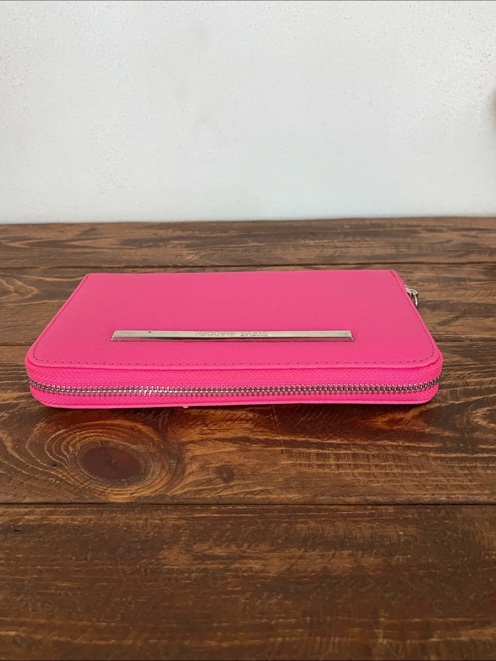 Steve Madden Hot Pink Zip Around Wallet